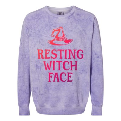 Resting Witch Face Gift Colorblast Crewneck Sweatshirt