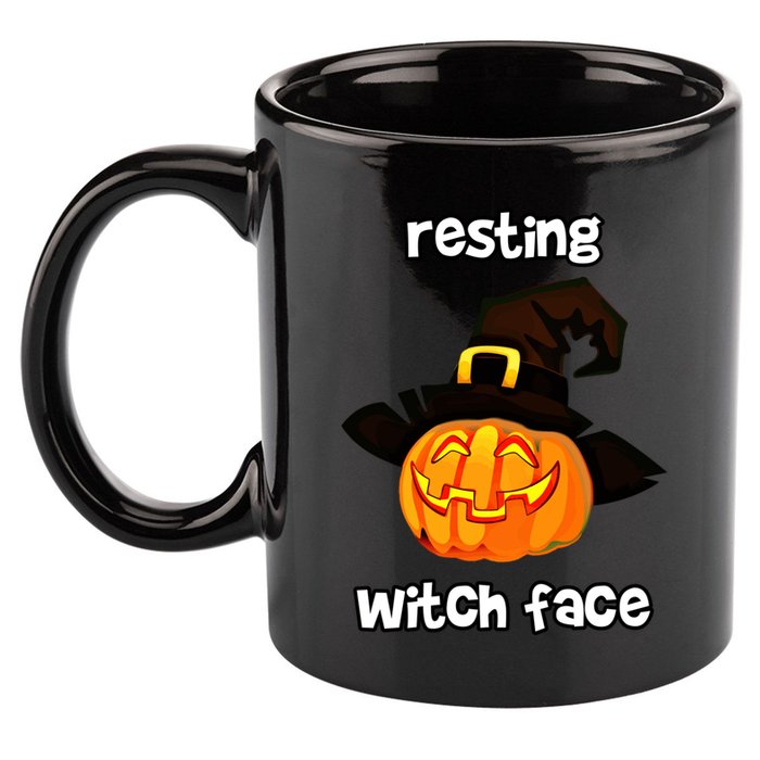 Resting Witch Face Great Gift 11oz C Handle Ceramic Mug