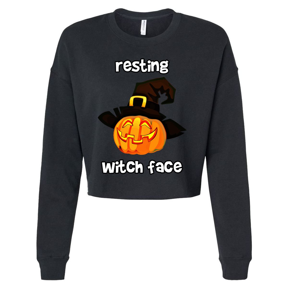 Resting Witch Face Great Gift Cropped Pullover Crew