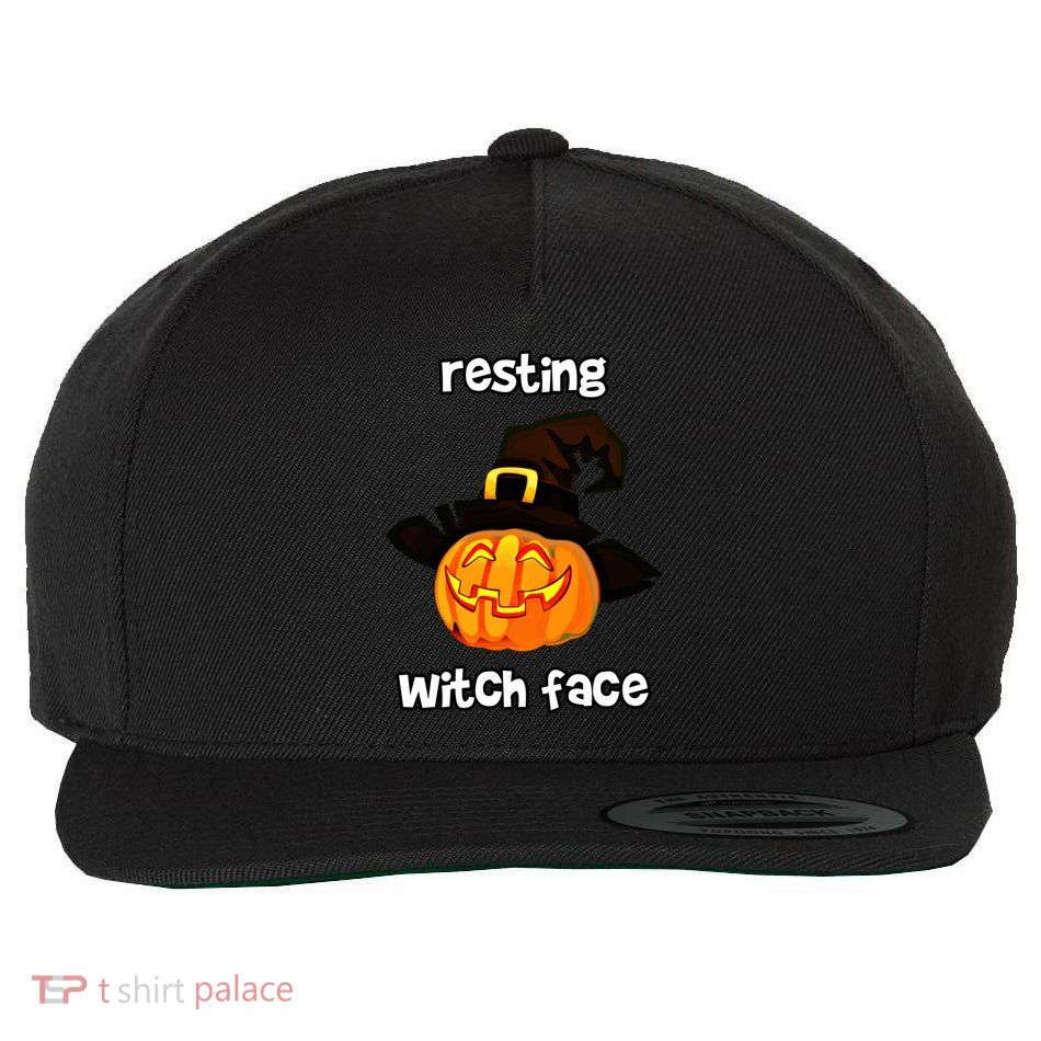 Resting Witch Face Great Gift Wool Snapback Cap