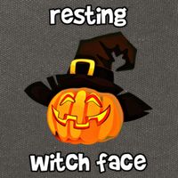 Resting Witch Face Great Gift Cotton Canvas Backpack