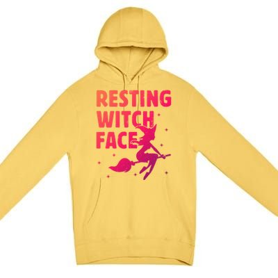 Resting Witch Face Gift Witches Halloween Costume Gift Premium Pullover Hoodie