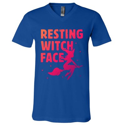 Resting Witch Face Gift Witches Halloween Costume Gift V-Neck T-Shirt