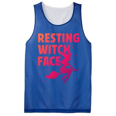 Resting Witch Face Gift Witches Halloween Costume Gift Mesh Reversible Basketball Jersey Tank