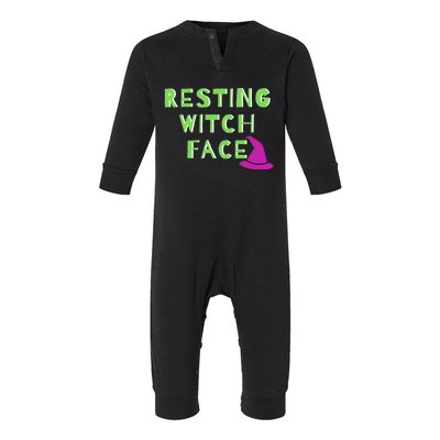 Resting Witch Face Halloween Statet Cool Gift Infant Fleece One Piece