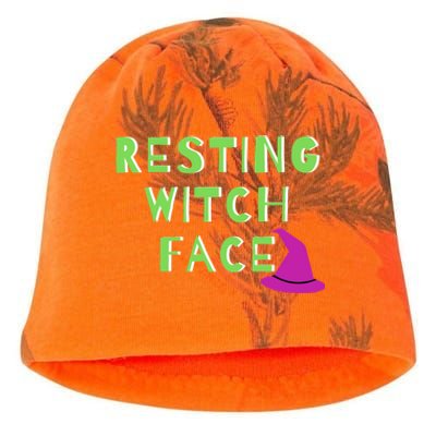 Resting Witch Face Halloween Statet Cool Gift Kati - Camo Knit Beanie