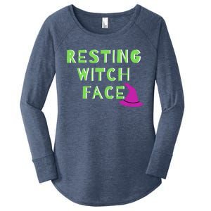 Resting Witch Face Halloween Statet Cool Gift Women's Perfect Tri Tunic Long Sleeve Shirt