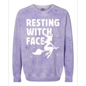 Resting Witch Face Cool Gift Witches Halloween Costume Gift Cute Gift Colorblast Crewneck Sweatshirt