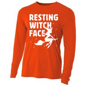 Resting Witch Face Cool Gift Witches Halloween Costume Gift Cute Gift Cooling Performance Long Sleeve Crew