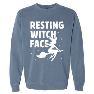 Resting Witch Face Cool Gift Witches Halloween Costume Gift Cute Gift Garment-Dyed Sweatshirt