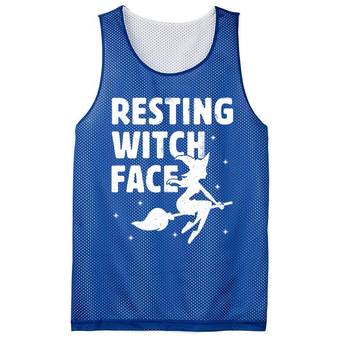 Resting Witch Face Cool Gift Witches Halloween Costume Gift Cute Gift Mesh Reversible Basketball Jersey Tank