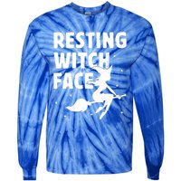 Resting Witch Face Cool Gift Witches Halloween Costume Gift Cute Gift Tie-Dye Long Sleeve Shirt