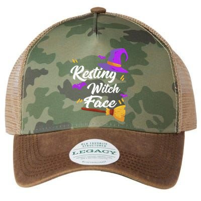 Resting Witch Face Gift Broomstick Fun Spooky Party Gift Legacy Tie Dye Trucker Hat