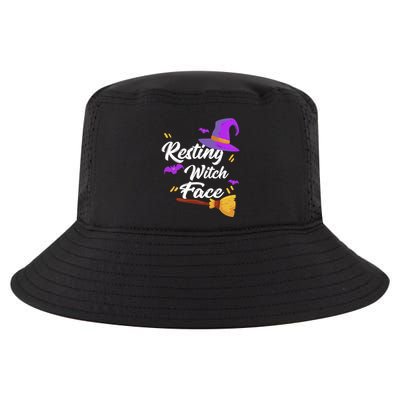 Resting Witch Face Gift Broomstick Fun Spooky Party Gift Cool Comfort Performance Bucket Hat
