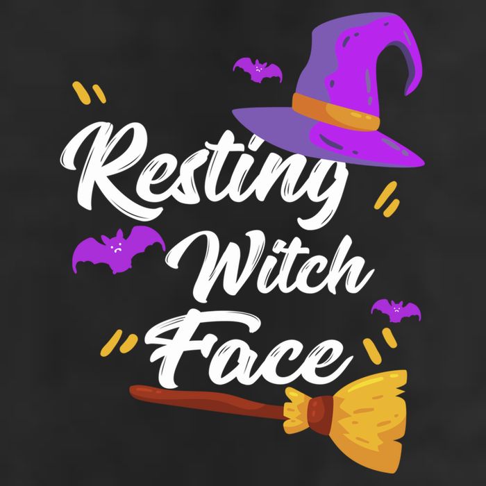 Resting Witch Face Gift Broomstick Fun Spooky Party Gift 11oz C Handle Ceramic Mug