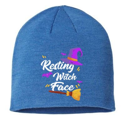 Resting Witch Face Gift Broomstick Fun Spooky Party Gift Sustainable Beanie