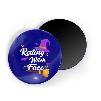 Resting Witch Face Gift Broomstick Fun Spooky Party Gift Magnet