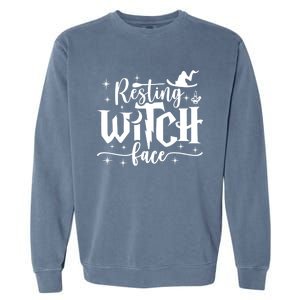 Resting Witch Face Cool Gift Funny Halloween Gift Garment-Dyed Sweatshirt