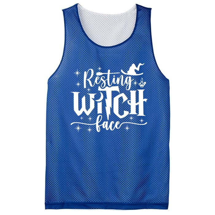 Resting Witch Face Cool Gift Funny Halloween Gift Mesh Reversible Basketball Jersey Tank