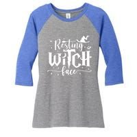 Resting Witch Face Cool Gift Funny Halloween Gift Women's Tri-Blend 3/4-Sleeve Raglan Shirt