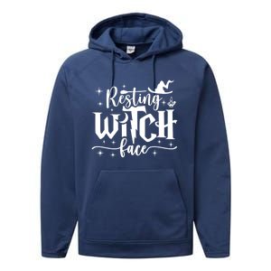 Resting Witch Face Cool Gift Funny Halloween Gift Performance Fleece Hoodie