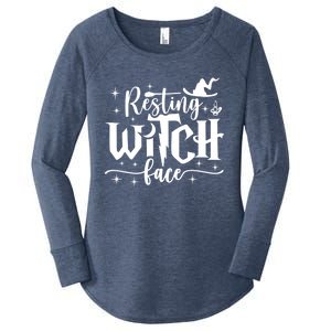 Resting Witch Face Cool Gift Funny Halloween Gift Women's Perfect Tri Tunic Long Sleeve Shirt