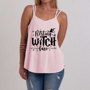 Resting Witch Face Cool Gift Funny Halloween Gift Women's Strappy Tank