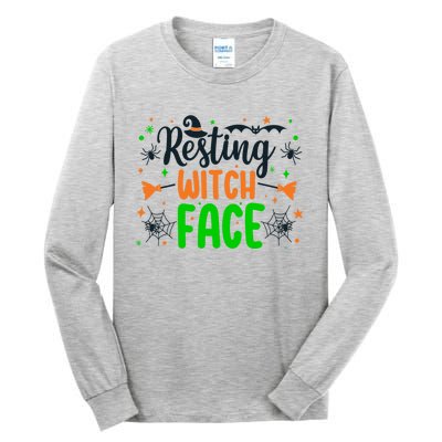 Resting Witch Face Spooky Halloween Vibes Gift Tall Long Sleeve T-Shirt