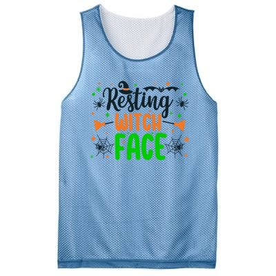 Resting Witch Face Spooky Halloween Vibes Gift Mesh Reversible Basketball Jersey Tank