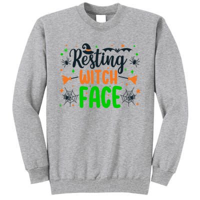 Resting Witch Face Spooky Halloween Vibes Gift Tall Sweatshirt