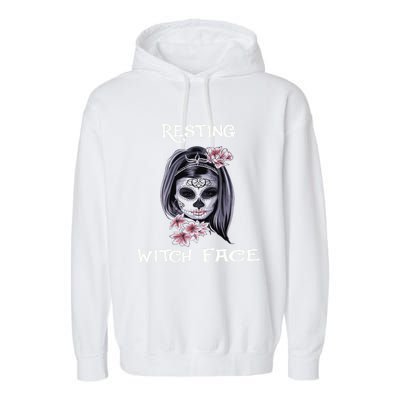 Resting Witch Face Gift Garment-Dyed Fleece Hoodie