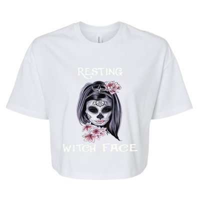 Resting Witch Face Gift Bella+Canvas Jersey Crop Tee