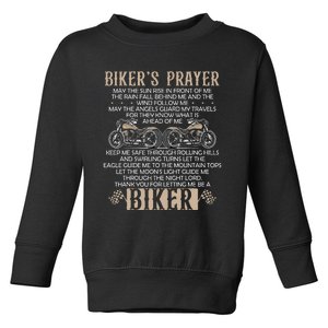 Ride with Faith Inspirational Motorcycle Prayer Toddler Sweatshirt