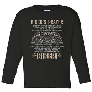 Ride with Faith Inspirational Motorcycle Prayer Toddler Long Sleeve Shirt