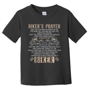 Ride with Faith Inspirational Motorcycle Prayer Toddler T-Shirt