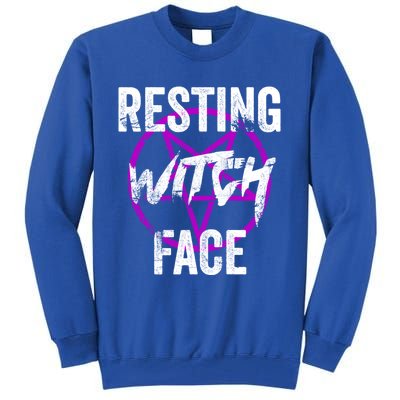 Resting Witch Face Occult Wiccan Pagan Gothic Witchcraft Gift Tall Sweatshirt