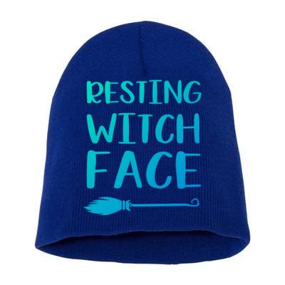 Resting Witch Face Gift Short Acrylic Beanie