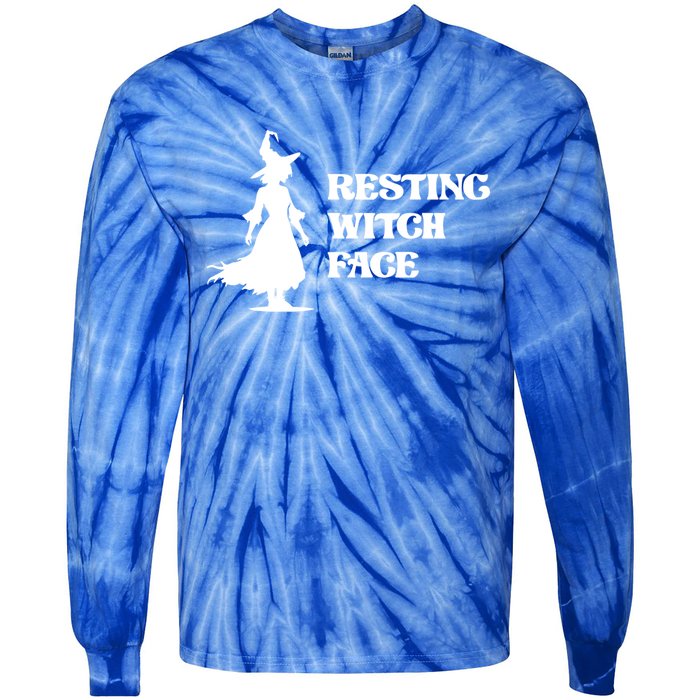 Resting Witch Face Funny Gift Tie-Dye Long Sleeve Shirt