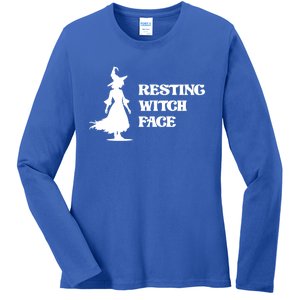 Resting Witch Face Funny Gift Ladies Long Sleeve Shirt