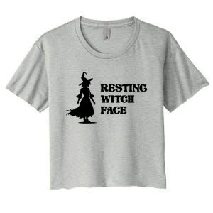 Resting Witch Face Funny Gift Women's Crop Top Tee