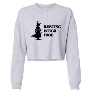 Resting Witch Face Funny Gift Cropped Pullover Crew