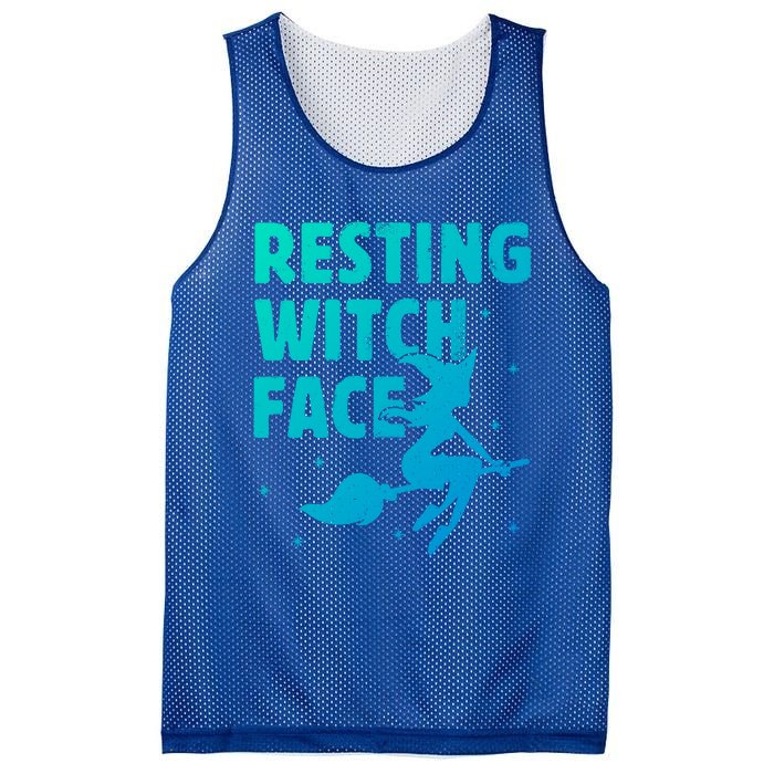 Resting Witch Face Cool Gift Witches Halloween Costume Gift Cute Gift Mesh Reversible Basketball Jersey Tank