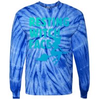 Resting Witch Face Cool Gift Witches Halloween Costume Gift Cute Gift Tie-Dye Long Sleeve Shirt