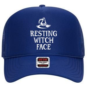 Resting Witch Face Gift High Crown Mesh Back Trucker Hat