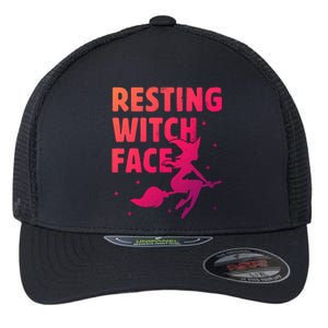 Resting Witch Face Cool Gift Witches Halloween Costume Gift Cute Gift Flexfit Unipanel Trucker Cap