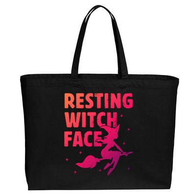 Resting Witch Face Cool Gift Witches Halloween Costume Gift Cute Gift Cotton Canvas Jumbo Tote