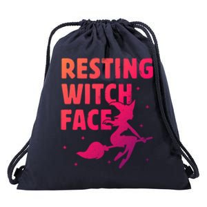 Resting Witch Face Cool Gift Witches Halloween Costume Gift Cute Gift Drawstring Bag