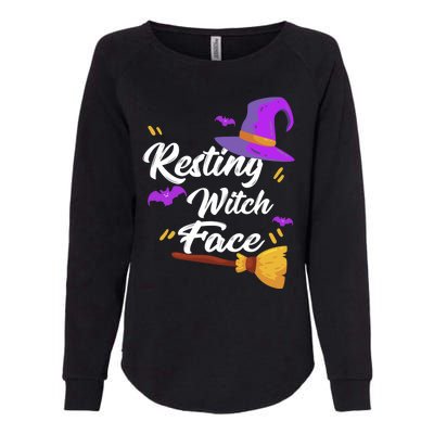 Resting Witch Face Meaningful Gift Broomstick Fun Spooky Party Meaningful Gift Womens California Wash Sweatshirt