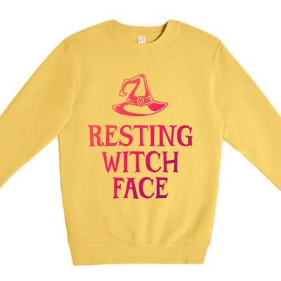 Resting Witch Face Gift Premium Crewneck Sweatshirt