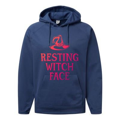 Resting Witch Face Gift Performance Fleece Hoodie